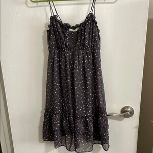 American Eagle dark purple floral babydoll dress size 0